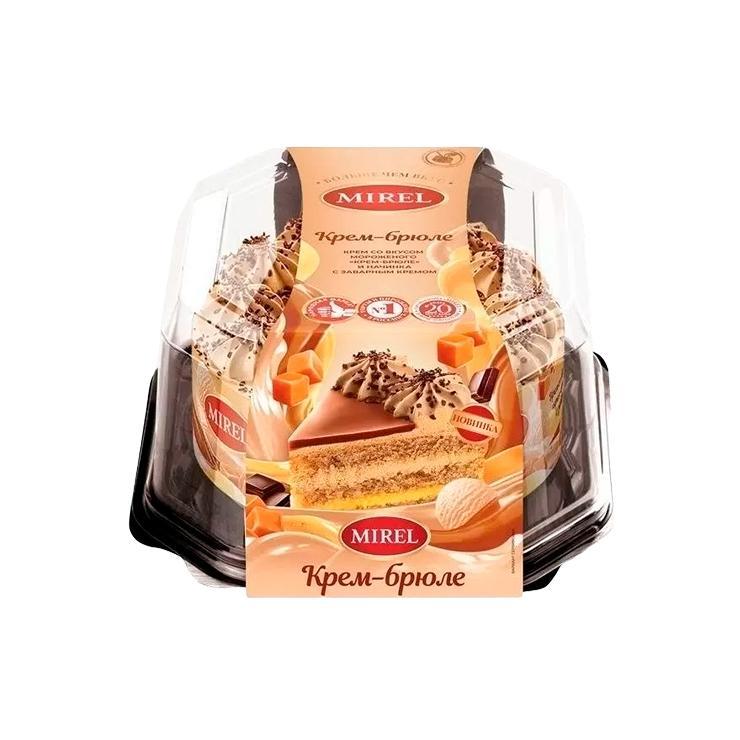 Торт MIREL крем-брюле 650 гр., пластиковая упаковка