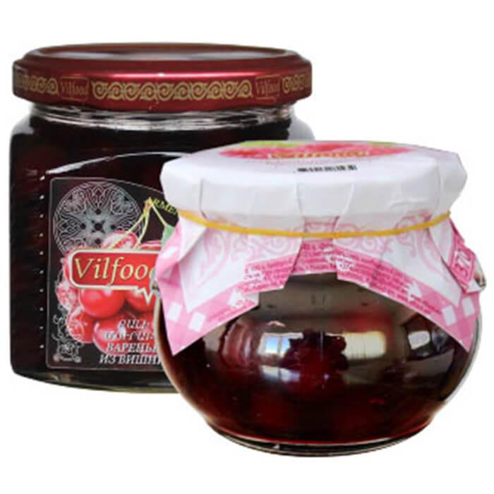 Варенье Vilfood из вишни 390 мл., стекло