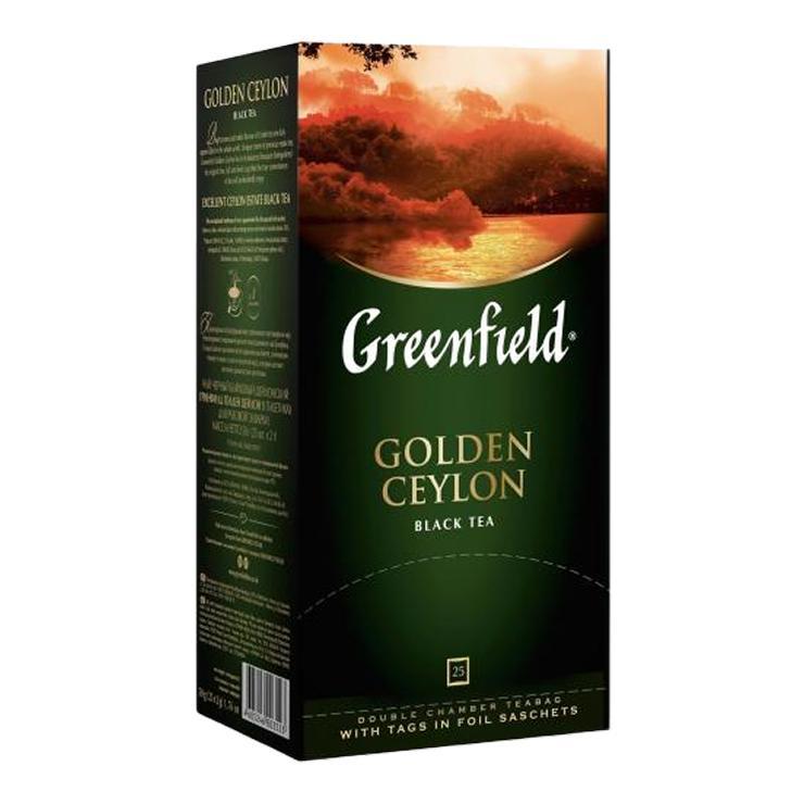Чай Greenfield Golden Ceylon черный 25 пакетиков 50 гр., картон