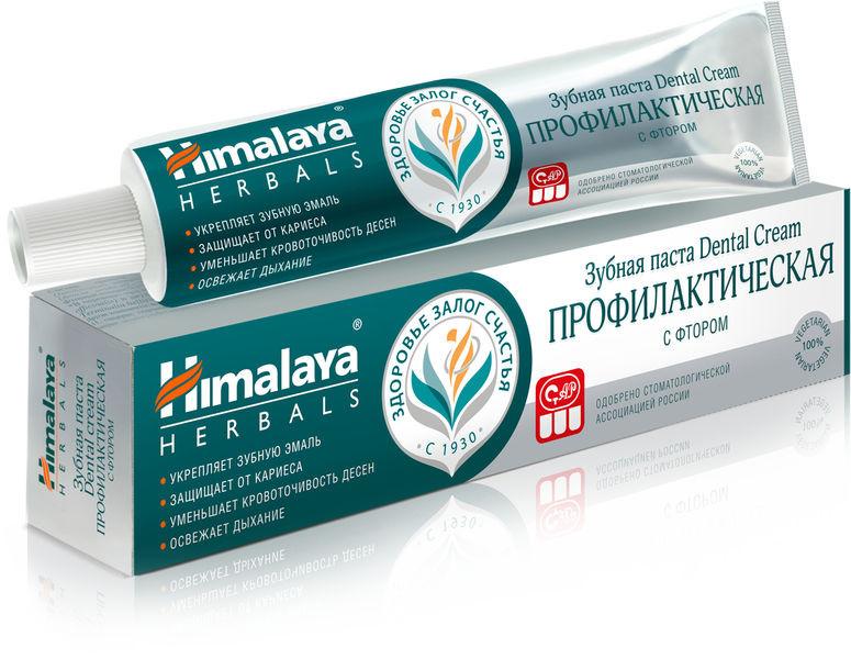 Зубная паста профилактическая с фтором, Himalaya Dental Cream, 100 гр., картон