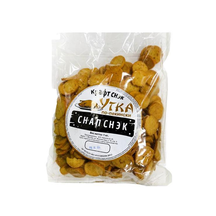 Гренки Снапсы Белые Утка по пекински крафтовые 1 кг., флоу-пак