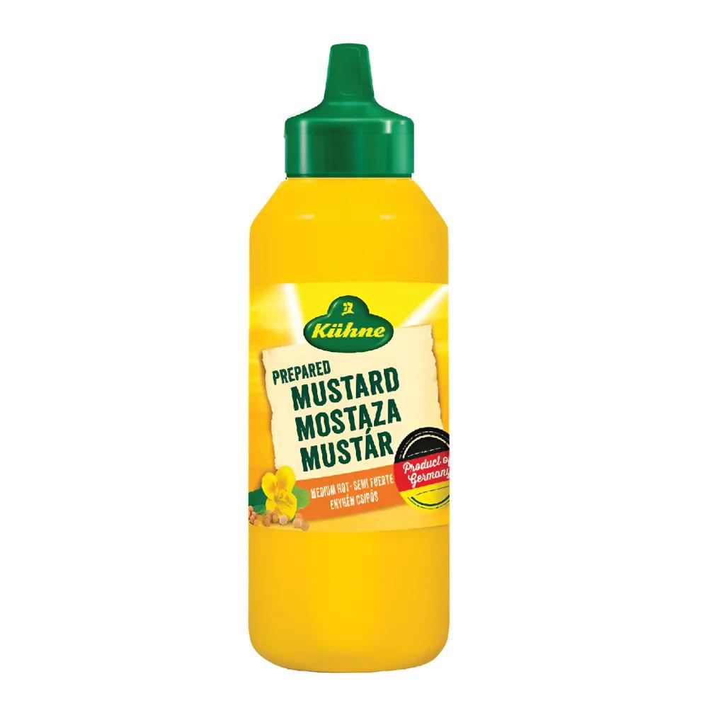 Горчица Kuhne squeeze средне-острая - medium hot mustard 250 мл., ПЭТ