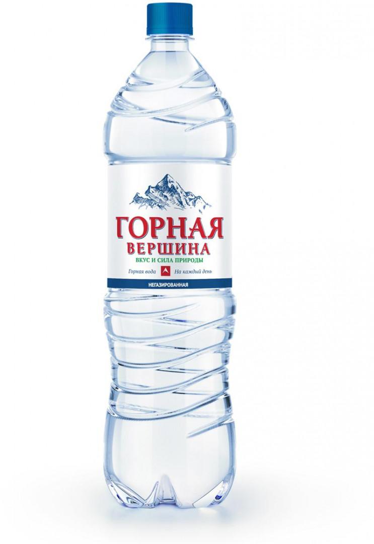 Вода негазированная Горная вершина минеральная 1,5 л., ПЭТ