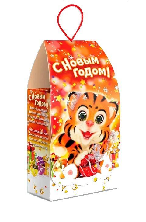 Новогодний подарок Новогодние зверята 200 гр., картон
