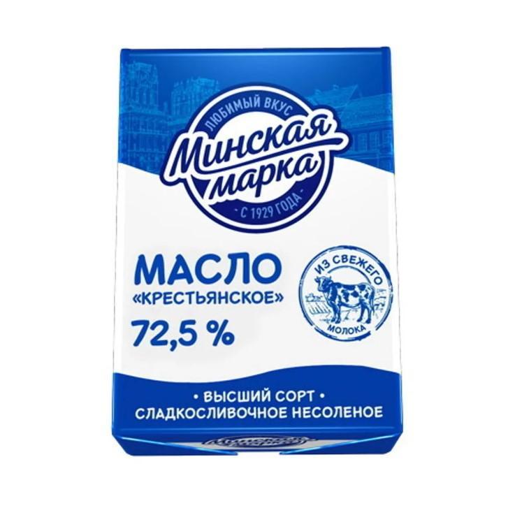 Масло Минская марка крестьянское 72,5%, 180 гр., обертка