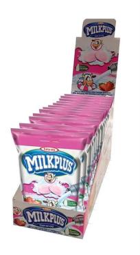 Конфеты Tayash Milky plus Молочные со вкусом Клубника, 80 гр., флоу-пак