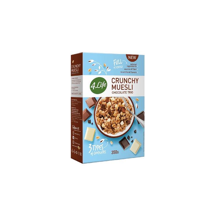 Мюсли 4LIFE chocolate trio 350 гр., картон