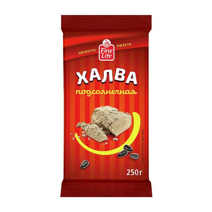 Халва Fine Life подсолнечная 250 гр., флоу-пак