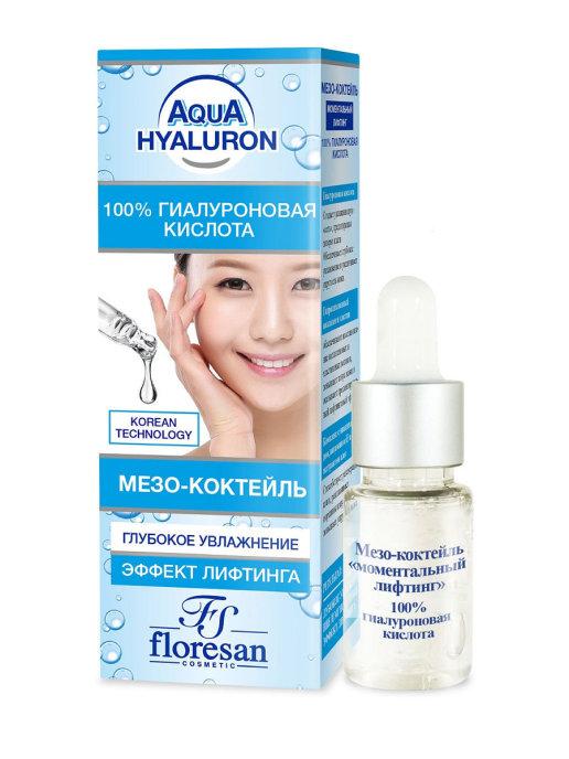 Мезо-коктейль моментальный лифтинг Floresan Aqua hyaluron 30 мл., картон