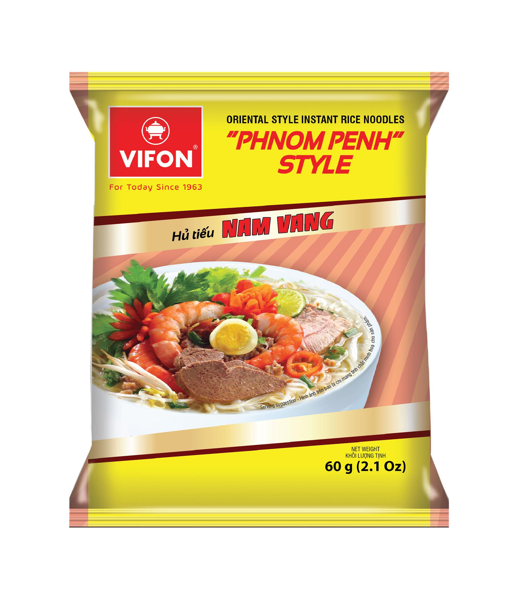 Лапша быстрого приготовления Vifon Phnom Penh рисовая лапша 60 гр., флоу-пак