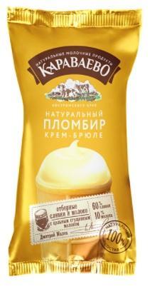 Мороженое Караваево пломбир Крем-Брюле сливки и молоко 77 гр., стакан