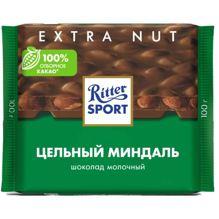 Шоколад Ritter Sport цельный миндаль 100 гр., флоу-пак