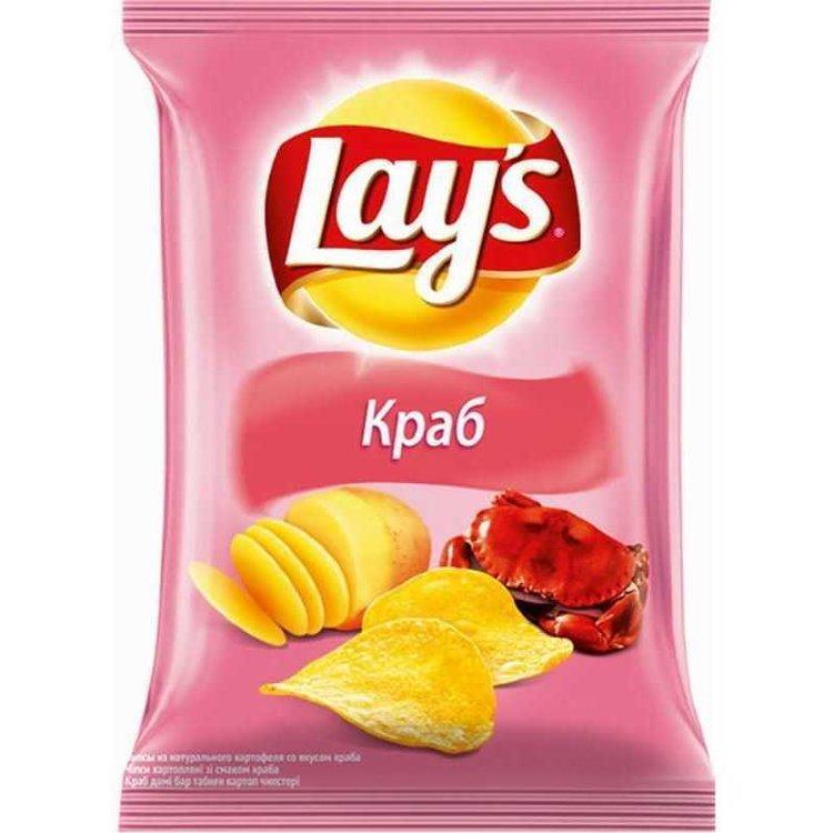 Чипсы картофельные Lay's краб 70 гр., флоу-пак