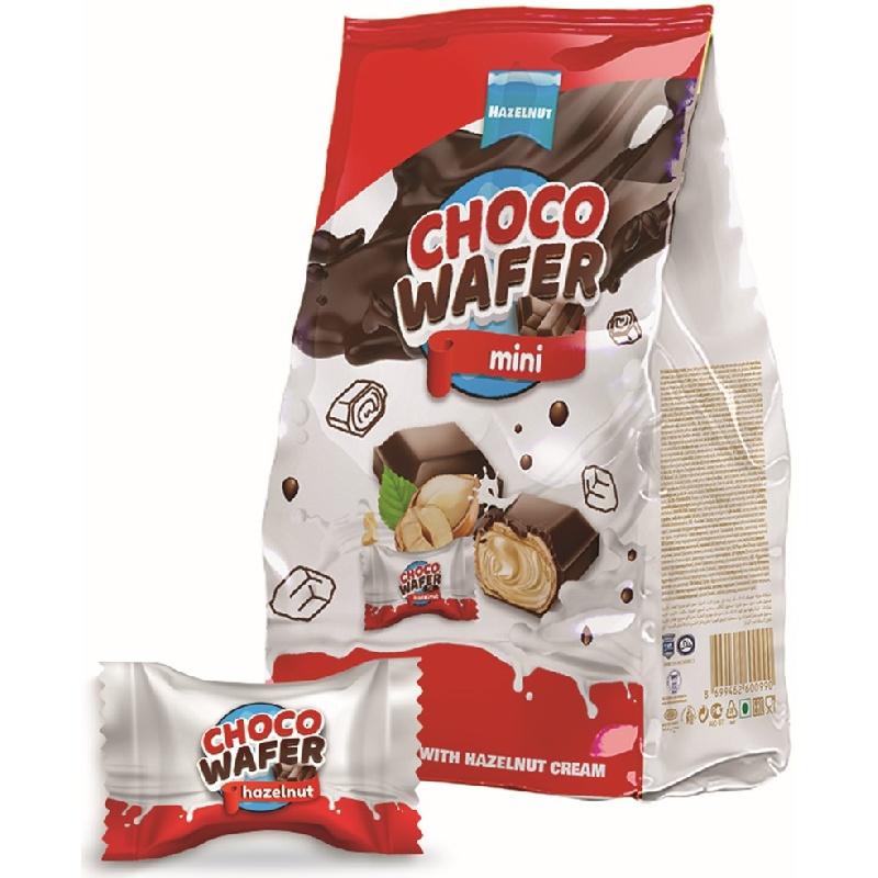 Вафли CHOCO WAFER Hazelnut мини в шоколаде с начинкой Орех 140 гр., флоу-пак