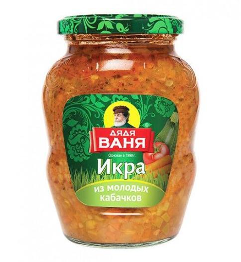 Икра Дядя Ваня из молодого кабачка 350 гр., стекло