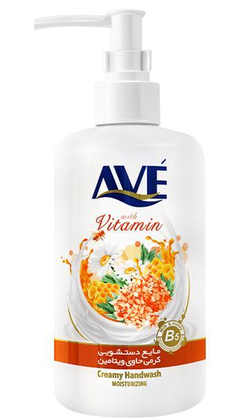 Крем-мыло жидкое AVE Мед и молоко с витамином В5 450 мл., флакон дозатором