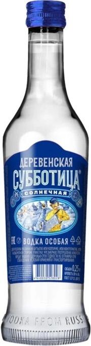 Водка Деревенская Субботица Солнечная 38% 250 мл., стекло