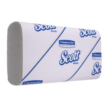Полотенце Kimberly-Clark бумажное листовое 1-слой 295х190 мм., 110 лист/уп 16 шт в наборе SCOTT Z-сложения белое 1/1