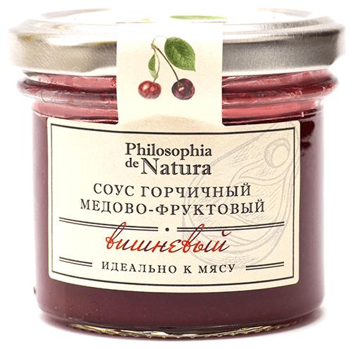 Соус Philosophia de Natura горчичный медово-фруктовый вишня 100 гр.,  стекло