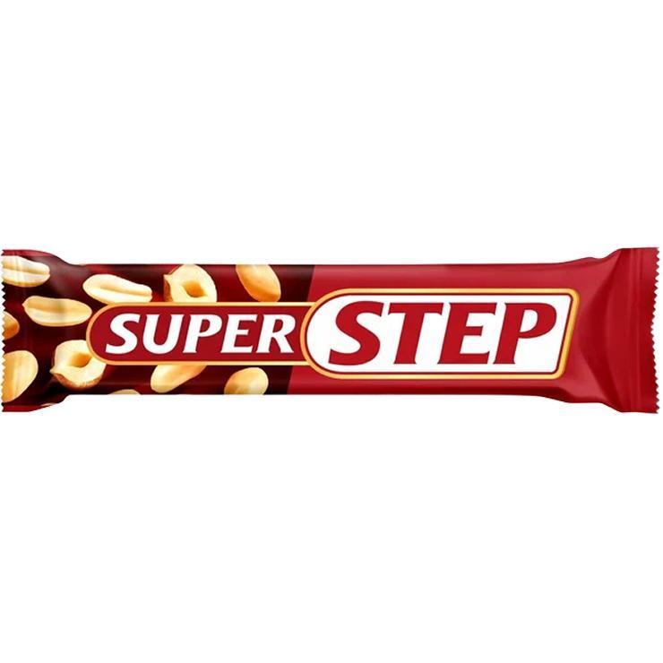 Батончик глазированнвый Славянка Степ XL нуга арахис карамель 65 гр., флоу-пак