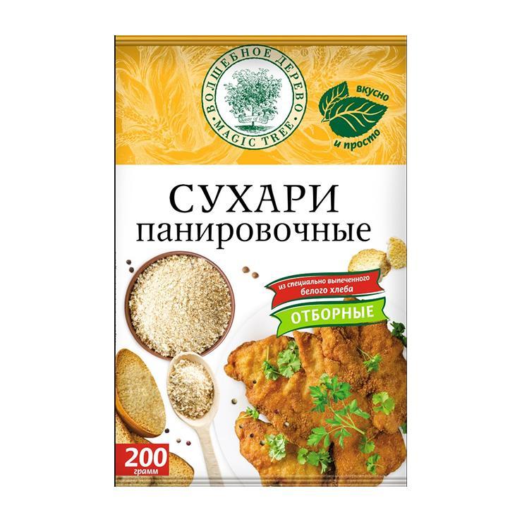 Сухари Волшебное Дерево панировочные пшеничные 200 гр., саше