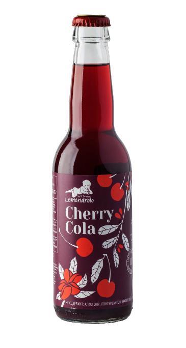 Напиток газированный Lemonardo Cherry Cola вишневая кола без сахара 330 мл., стекло