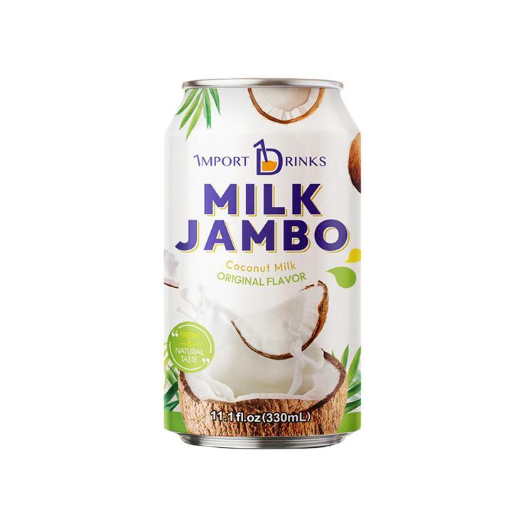 Напиток сокосодержащий MILK JAMBO кокосовое молоко оригинальный вкус кокоса 330 мл., ж/б