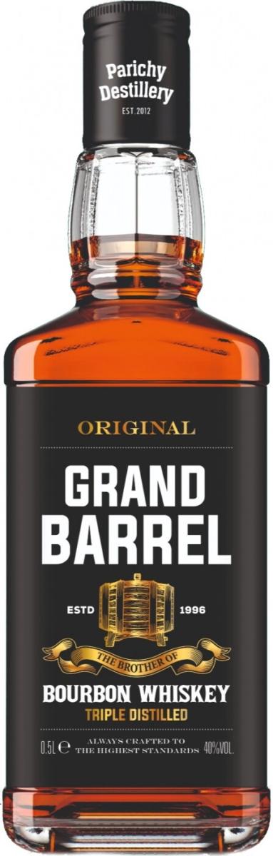 Виски Grand Barrel Bourbon Whiskey зерновой 40% 500 мл., стекло