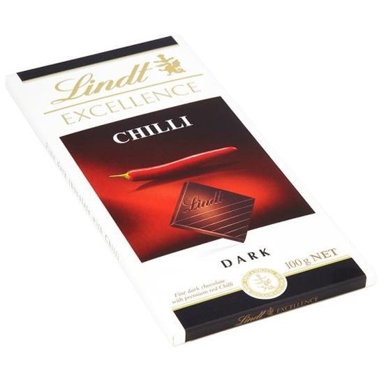 Шоколад Lindt Excellence Chilli темный с перцем чили 100 гр., картон