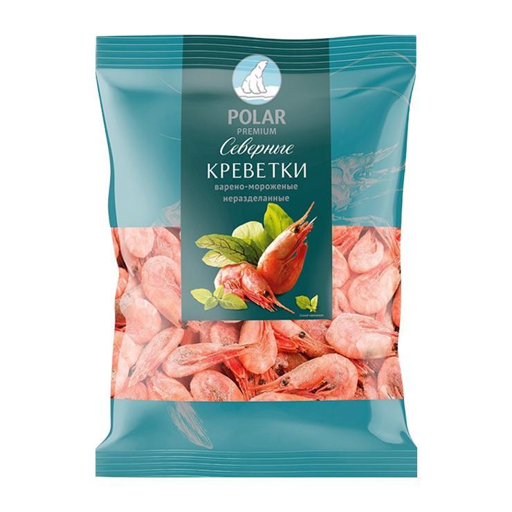 Креветки Polar Северные варено-мороженые 400 гр., флоу-пак