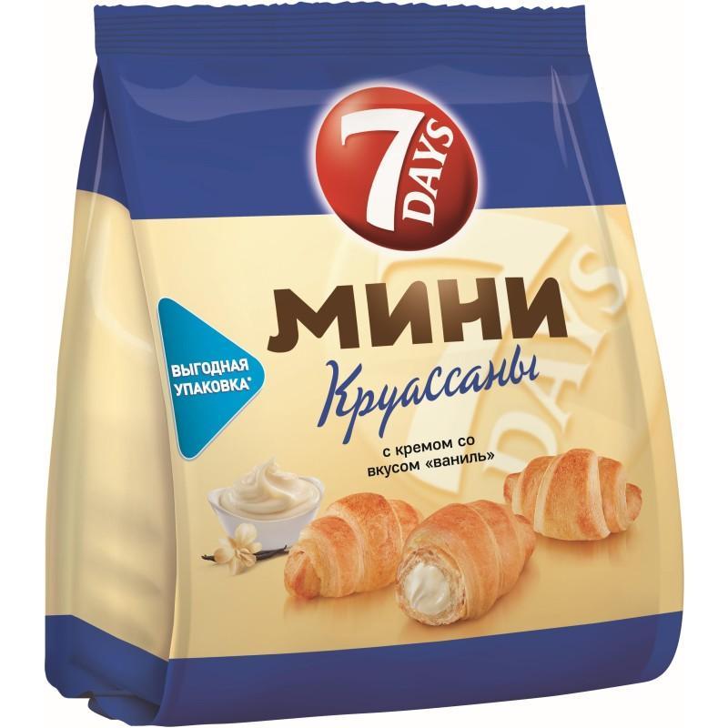 Круассаны 7 Days мини крем ваниль 105 гр., флоу-пак