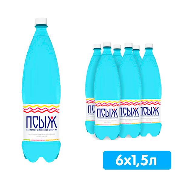 Вода газированная Псыж природная лечебно-столовая 1,5 л., ПЭТ