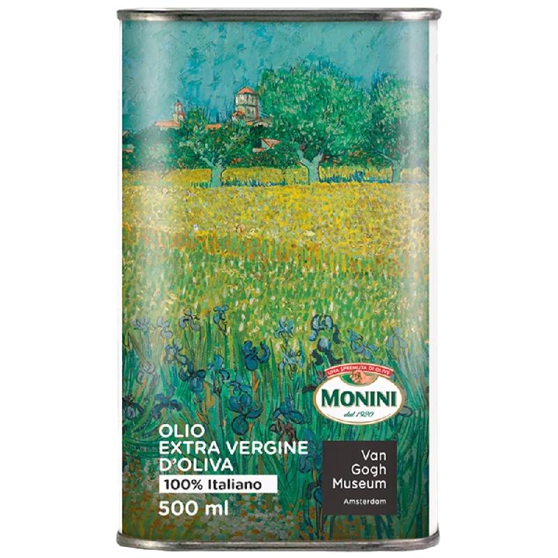 Масло Monini Van Gogh collection olive landscape Пейзаж оливковое E.V. 500 мл., ж/б