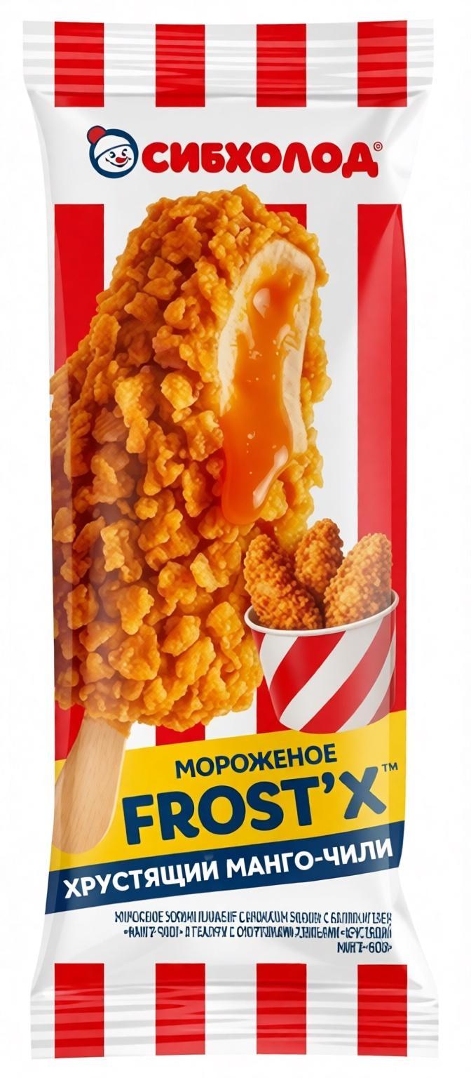 Мороженое эскимо Frost'x хрустящий манго-чили 50 гр., флоу-пак