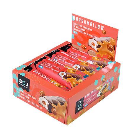 Батончик SOJ marshmallow с соленой карамелью в молочном шоколаде 30 гр., флоу-пак