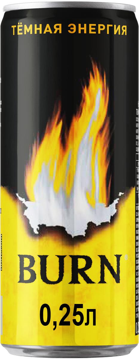 Энергетический напиток Burn Темная Энергия, 250 мл., ж/б