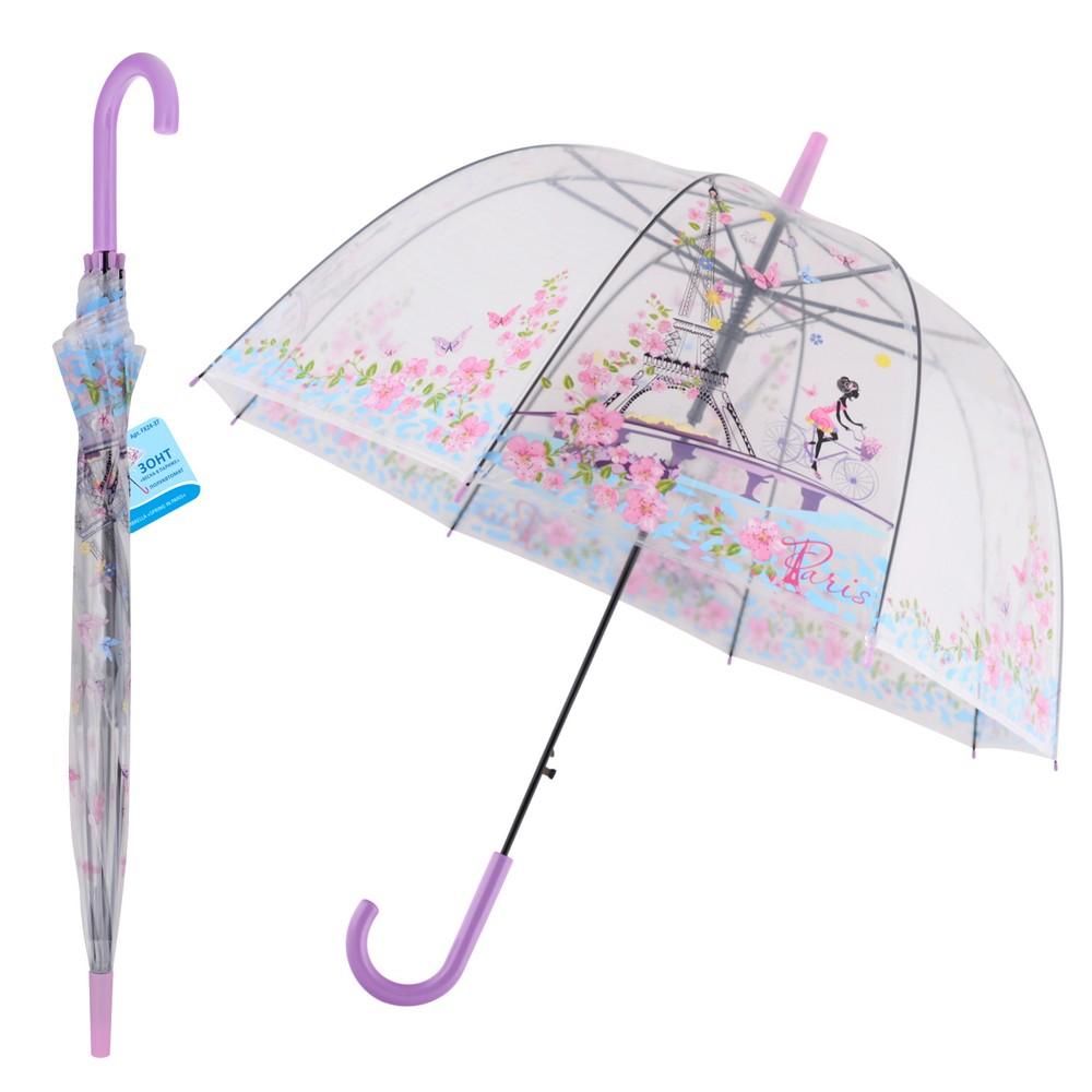 Зонт полуавтомат, диаметр 80 см., Мультидом Весна в Париже, 350 гр.