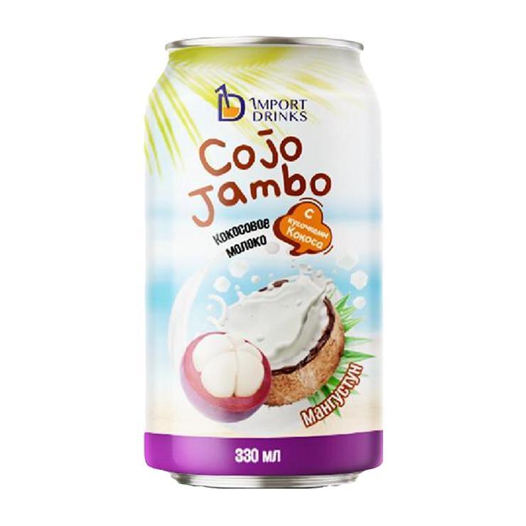 Напиток сокосодержащий COJO JAMBO кокосовое молоко с кусочками кокосовой мякоти мангустин 330 мл., ж/б