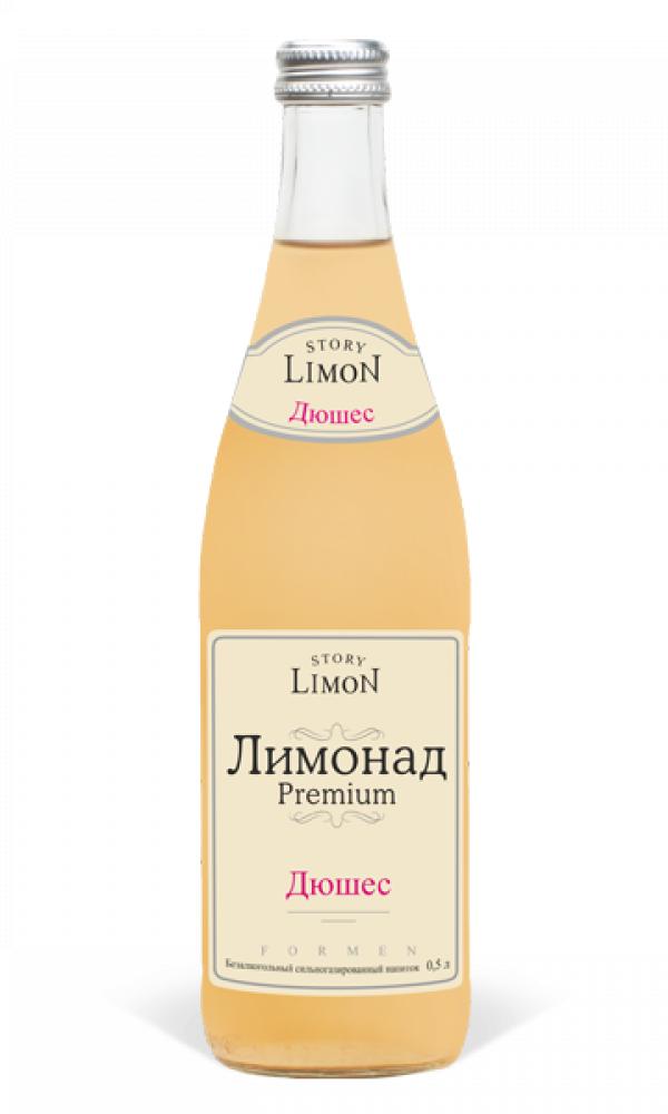 Напиток газированный Limon Story лимонад дюшес 500 мл., стекло