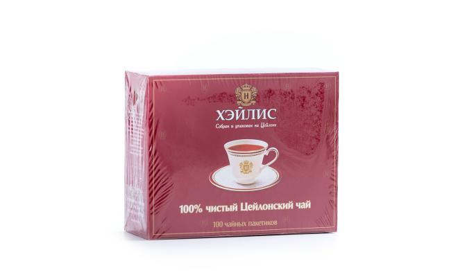 Чай Hyleys Цейлонский черный 100 пакетиков, 200 гр., картон