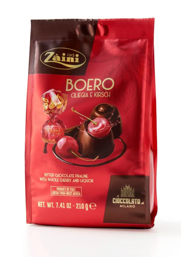 Шоколадные конфеты Zaini Boero вишня в ликере 210 гр., флоу-пак
