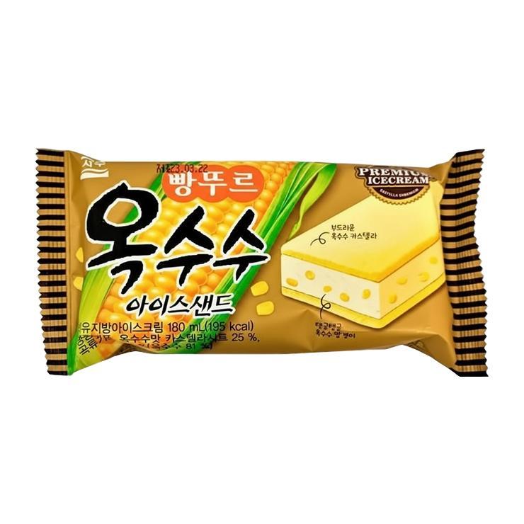 Мороженое пломбир Seoju сэндвич сладкая кукуруза 90 гр., флоу-пак