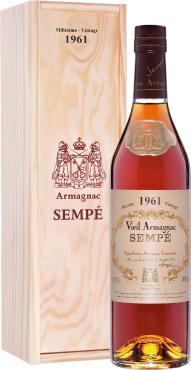 Арманьяк 40% Sempe Vieil Armagnac 1961, 700 мл., подарочная упаковка