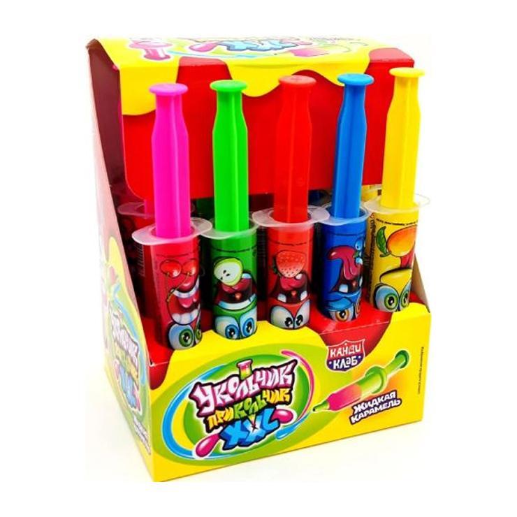 Конфета жидкая Канди Клаб укольчик прикольчик XXL ассорти 20 мл., ПЭТ