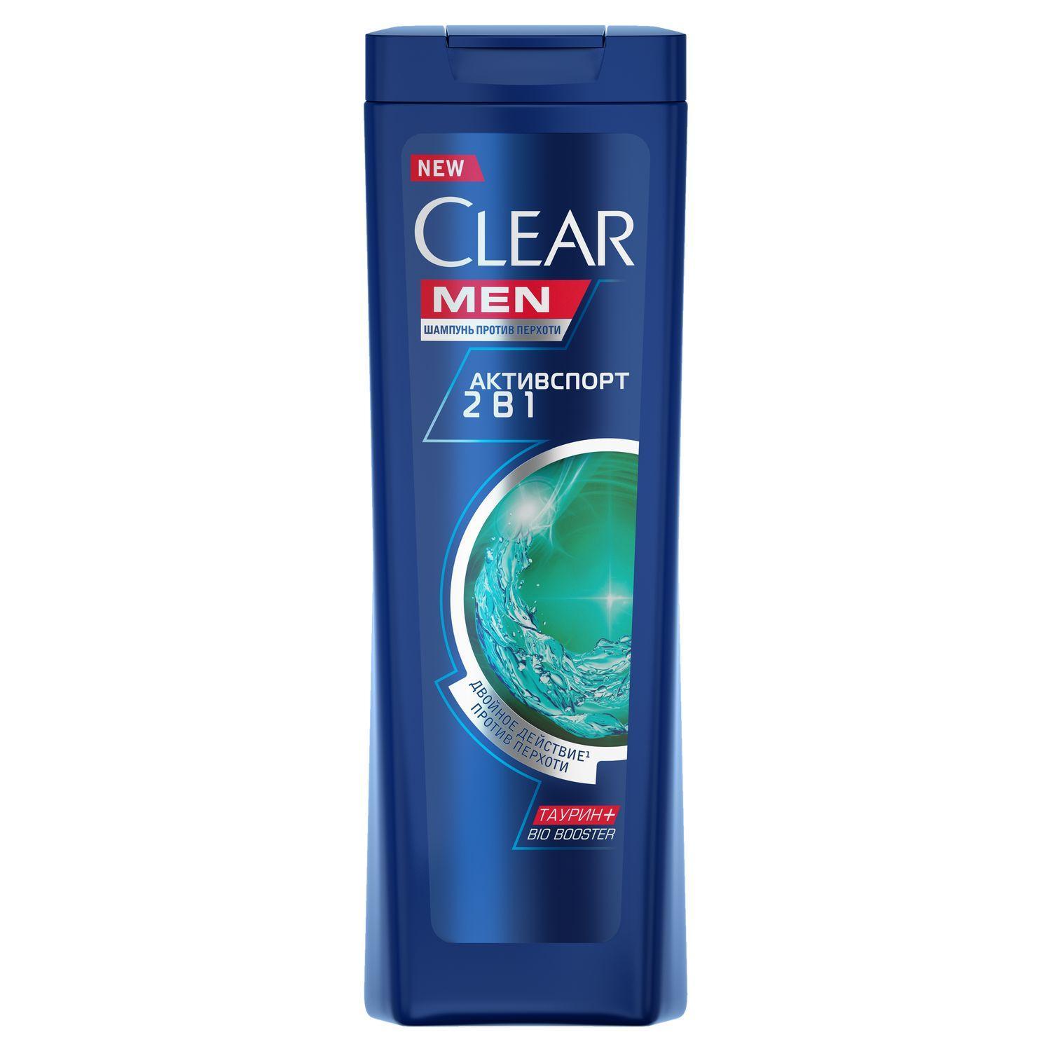 Шампунь против перхоти Clear Men Активспорт 2 в 1 200 мл., флакон