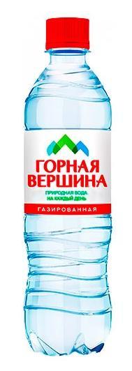 Вода газированная Горная вершина природная 500 мл., ПЭТ
