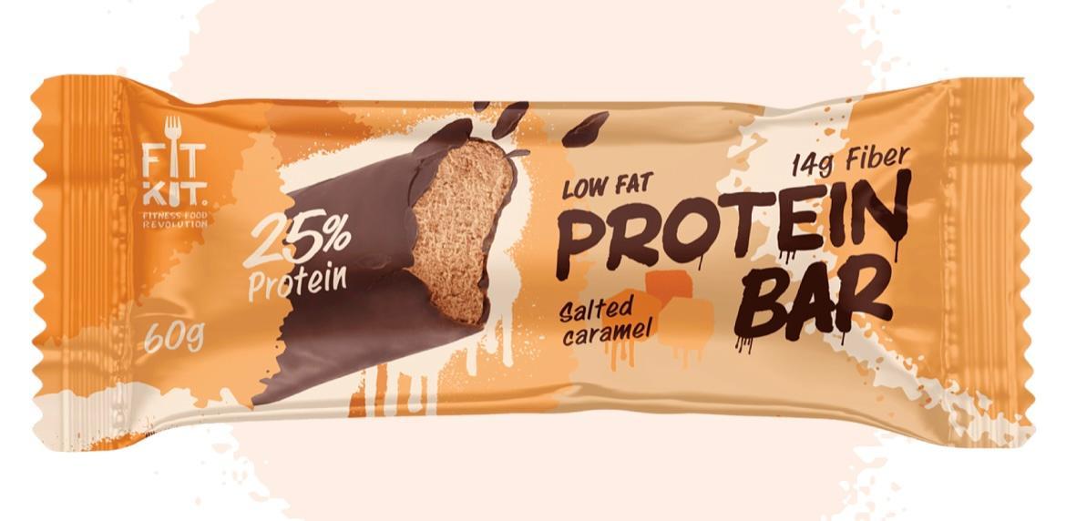 Батончик глаз. Солёная карамель Protein Bar 60 гр., флоу-пак