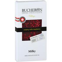 Шоколад Bucheron молочный с кусочками малины 100 гр., картон