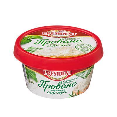 Сыр-мусс творожный President Прованс с прованскими травами 60% 120 гр., ПЭТ