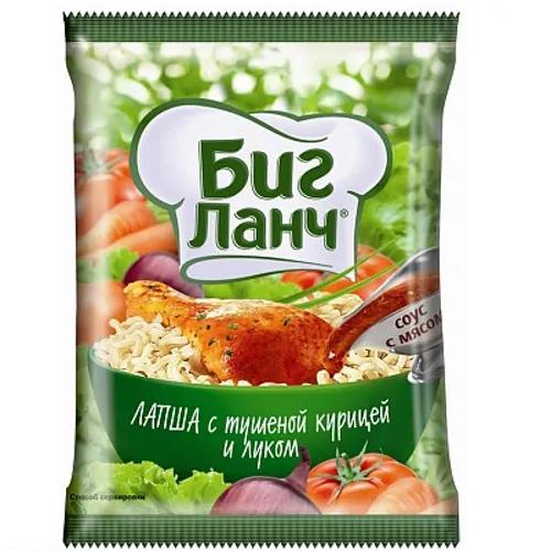 Лапша Биг Ланч с тушеной курицей и луком 75 гр., флоу-пак